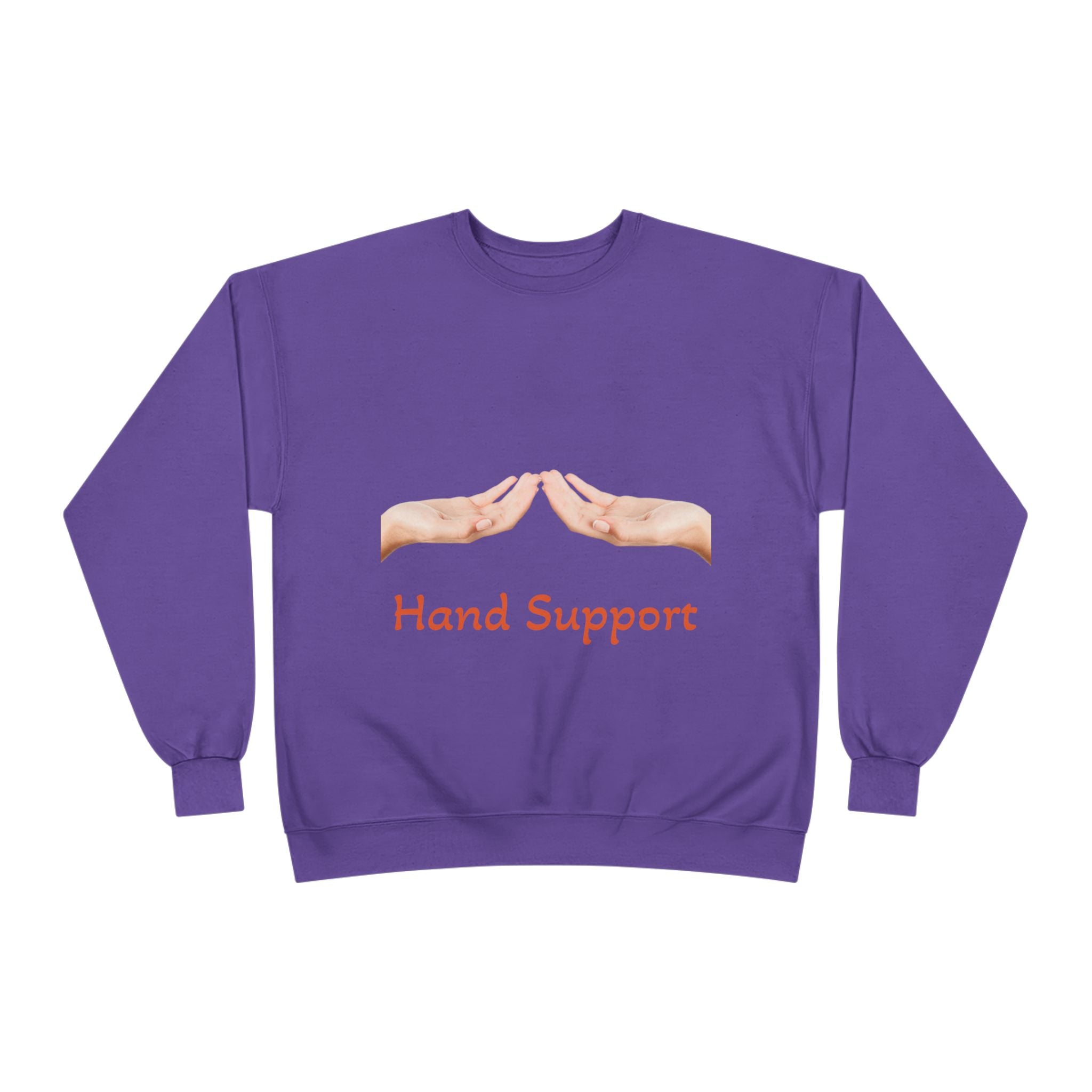 Hand Support Crewneck Sweatshirt — Comfort & Care Graphic