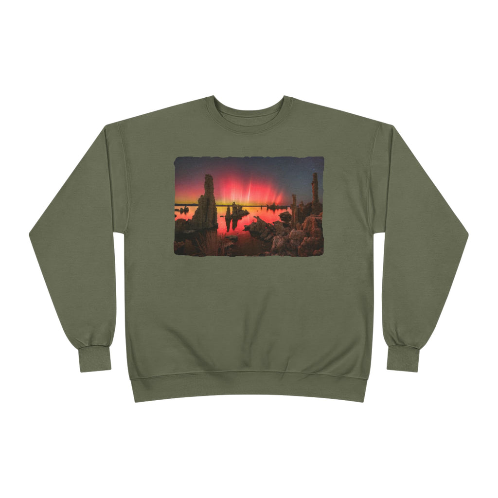 Crewneck Sweatshirt — Neon Desert Nightscape Graphic