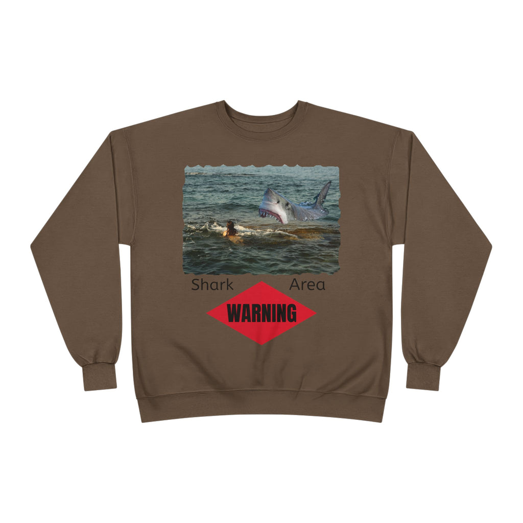 Shark Attack Warning Crewneck Sweatshirt