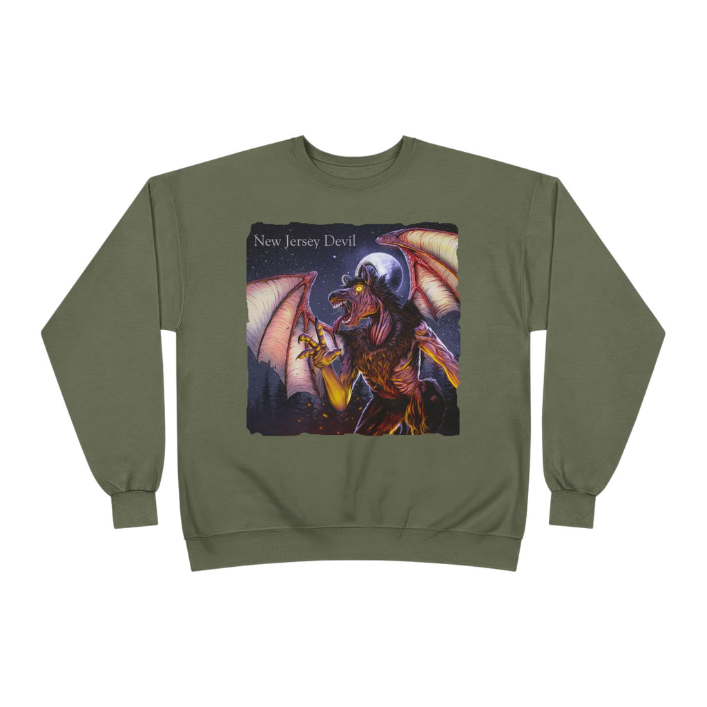 Dragon Graphic Sweatshirt — "New Jersey Dad" Fantasy Winged Creature Crewneck