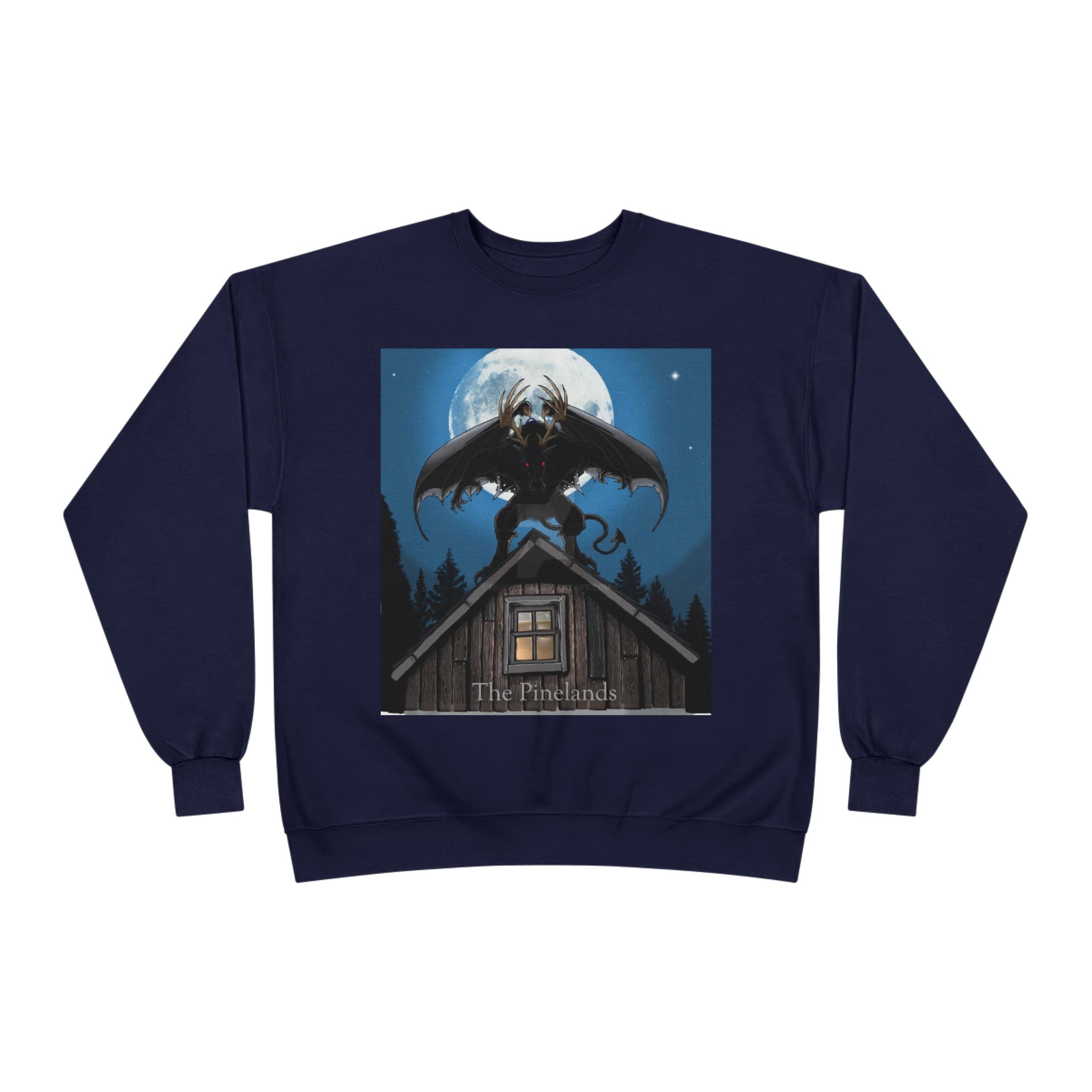 Werewolf Moon Crewneck Sweatshirt — Night Forest Horror Graphic
