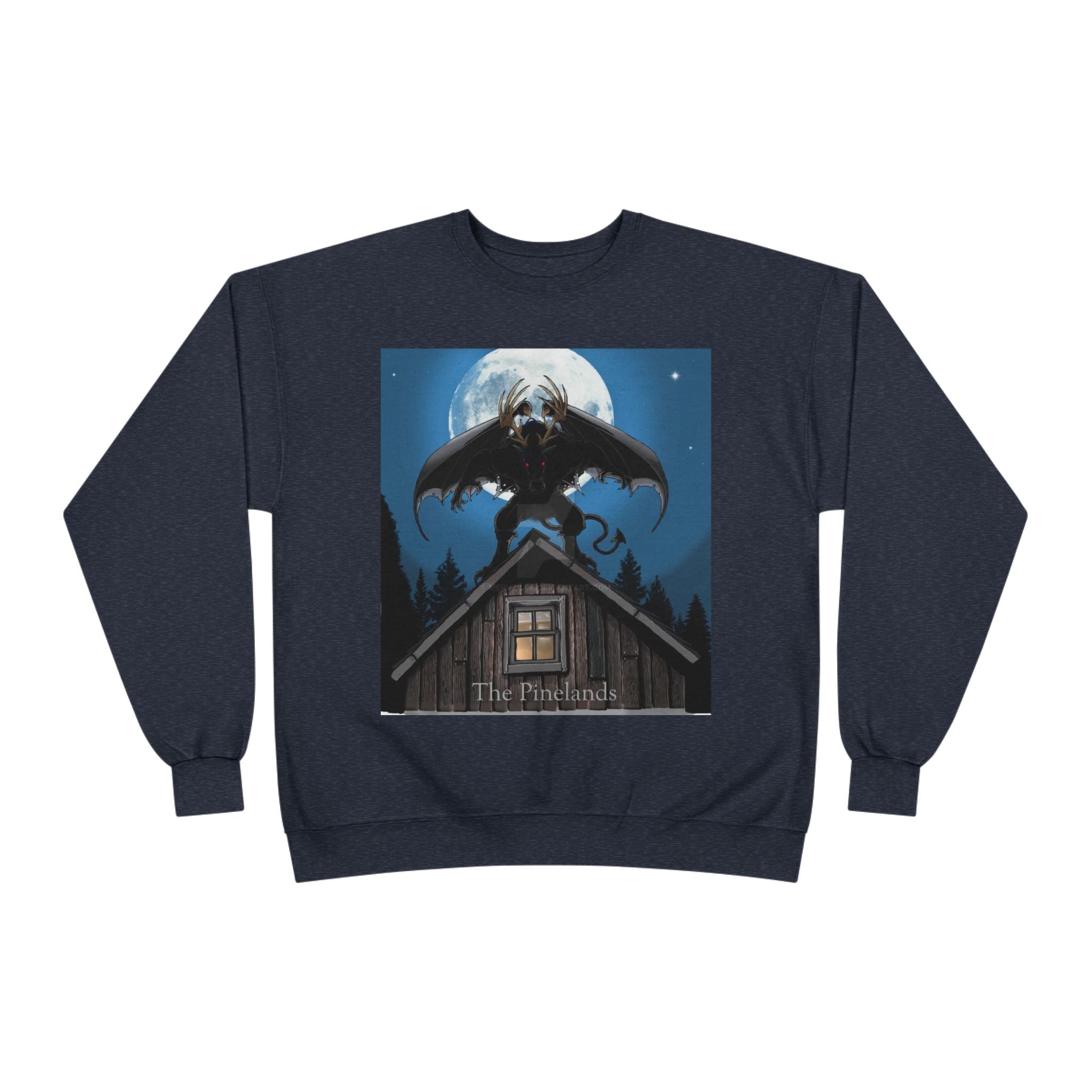 Werewolf Moon Crewneck Sweatshirt — Night Forest Horror Graphic