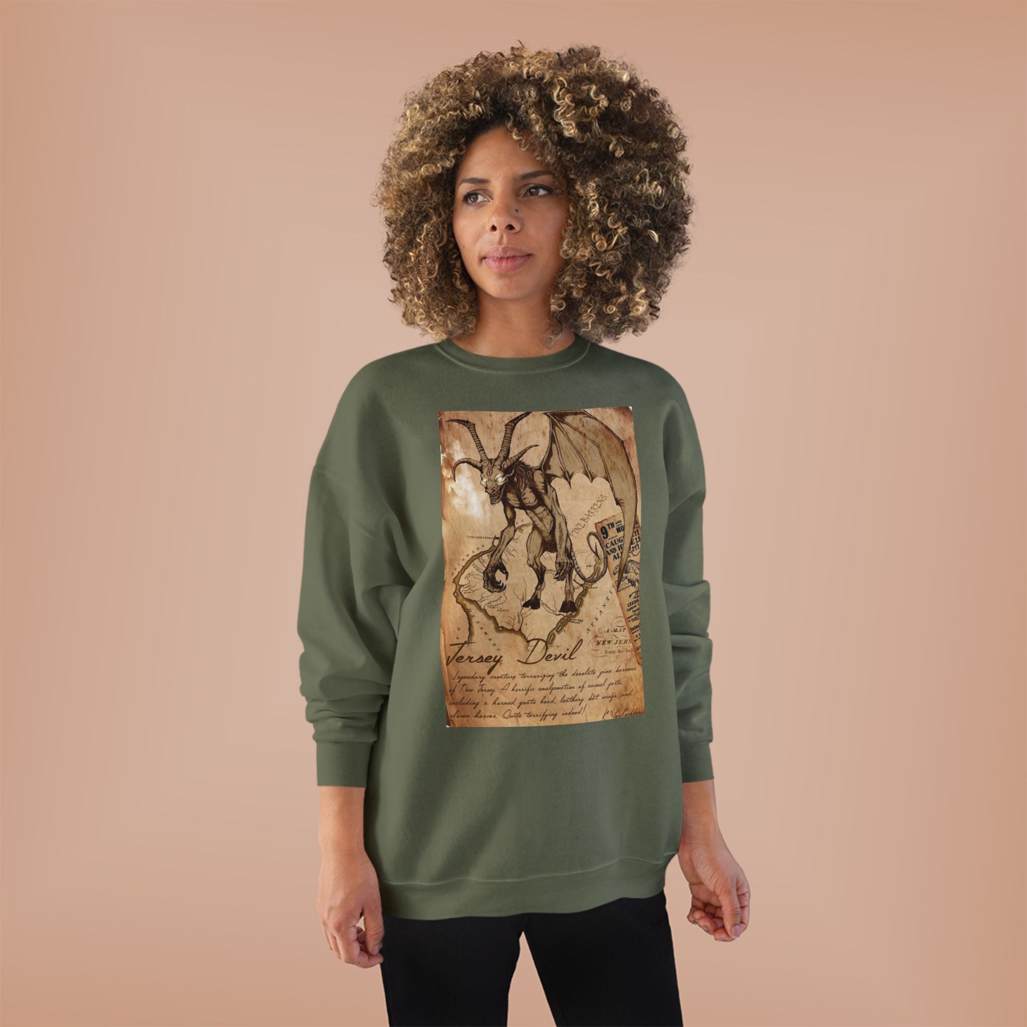 Vintage Demon Sketch Crewneck Sweatshirt