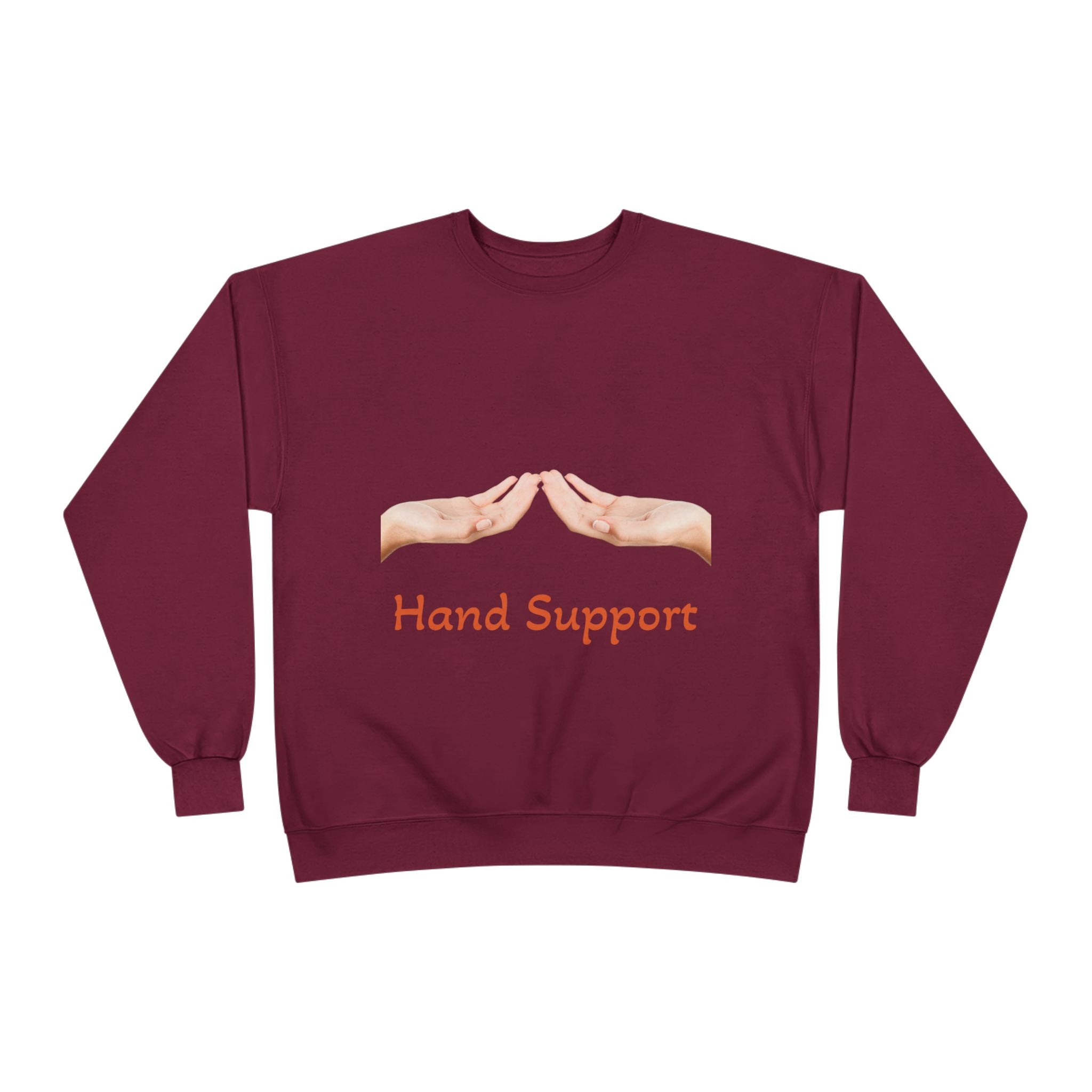Hand Support Crewneck Sweatshirt — Comfort & Care Graphic