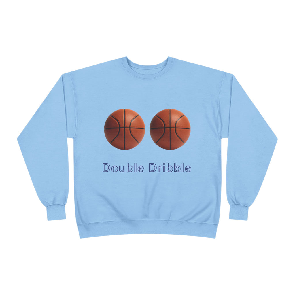 Crewneck Sweatshirt — "Double Dribble" Basketball Graphic