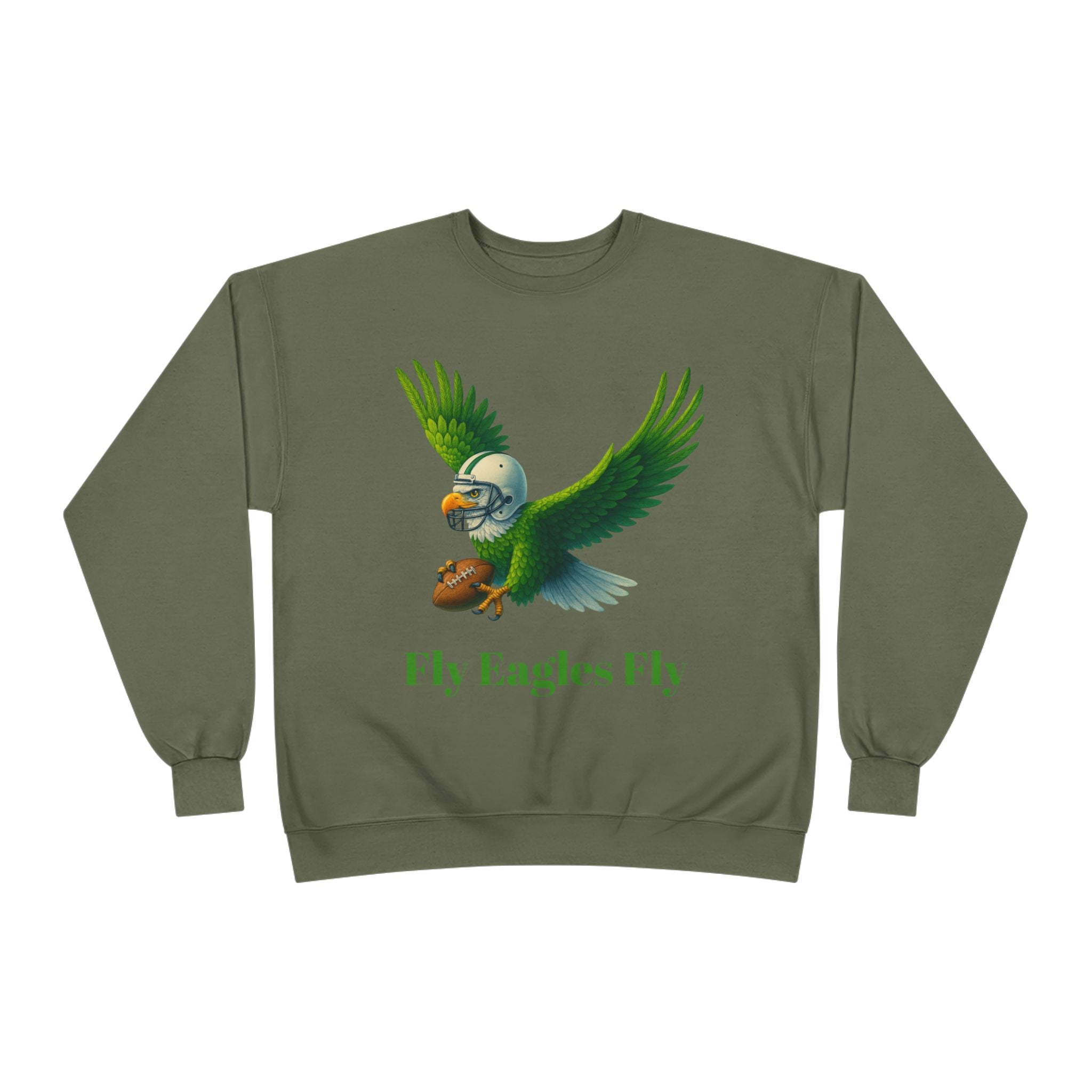 Fly Eagles Fly Crewneck Sweatshirt — Vintage Football Eagle Graphic
