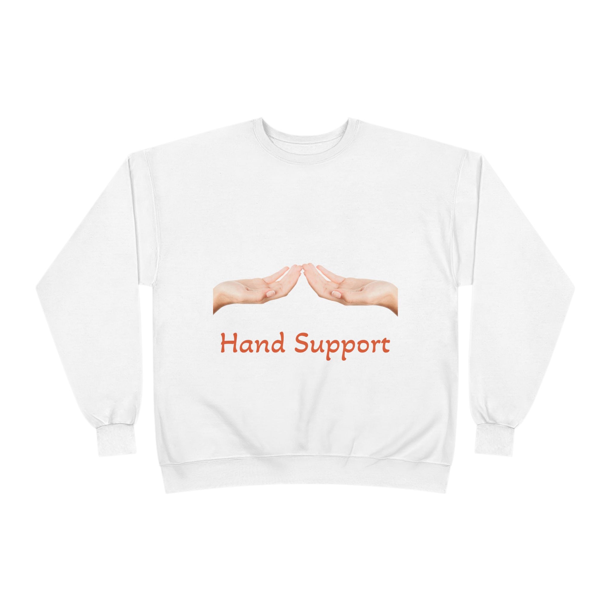 Hand Support Crewneck Sweatshirt — Comfort & Care Graphic