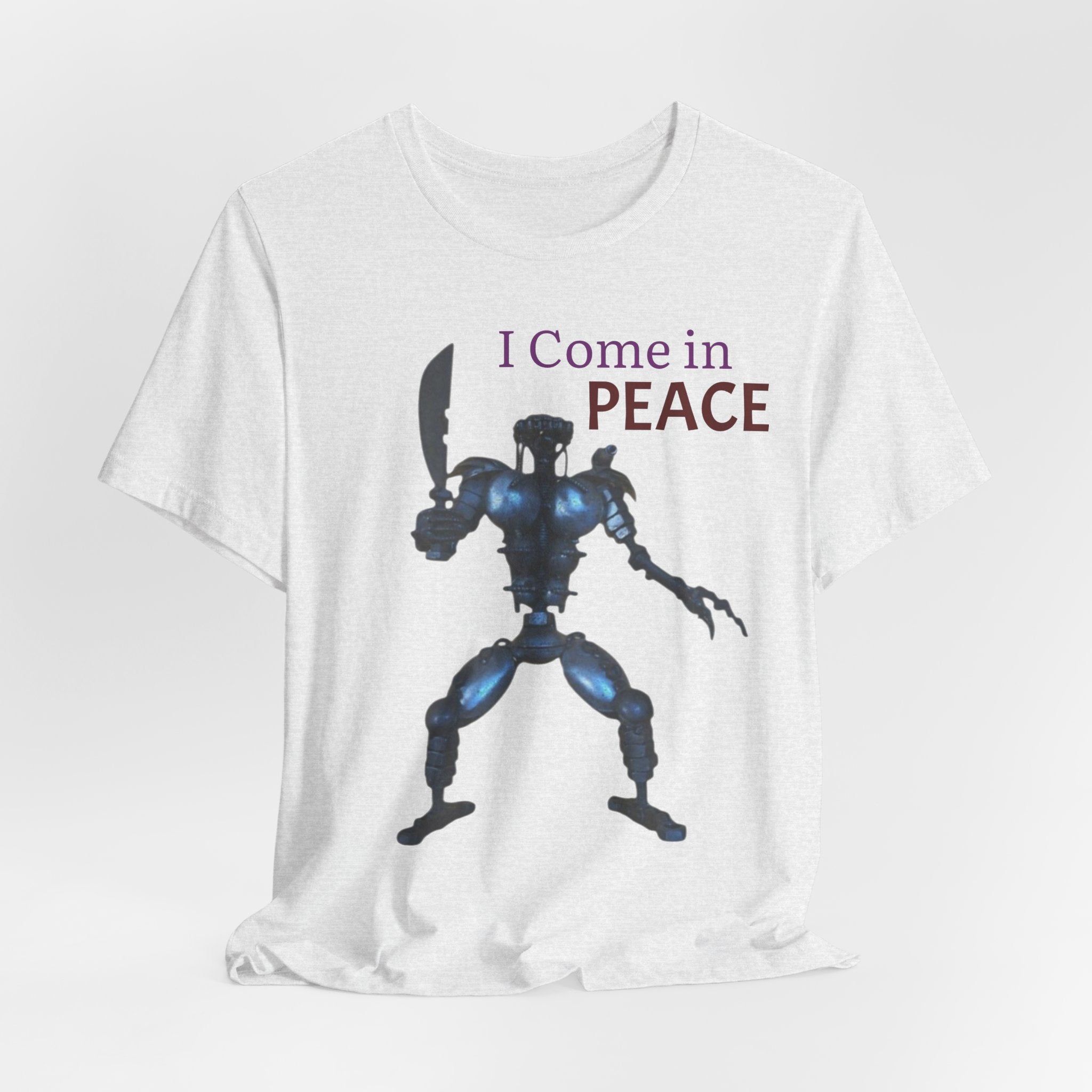 T-Shirt — I Come in Peace Robot Graphic Tee