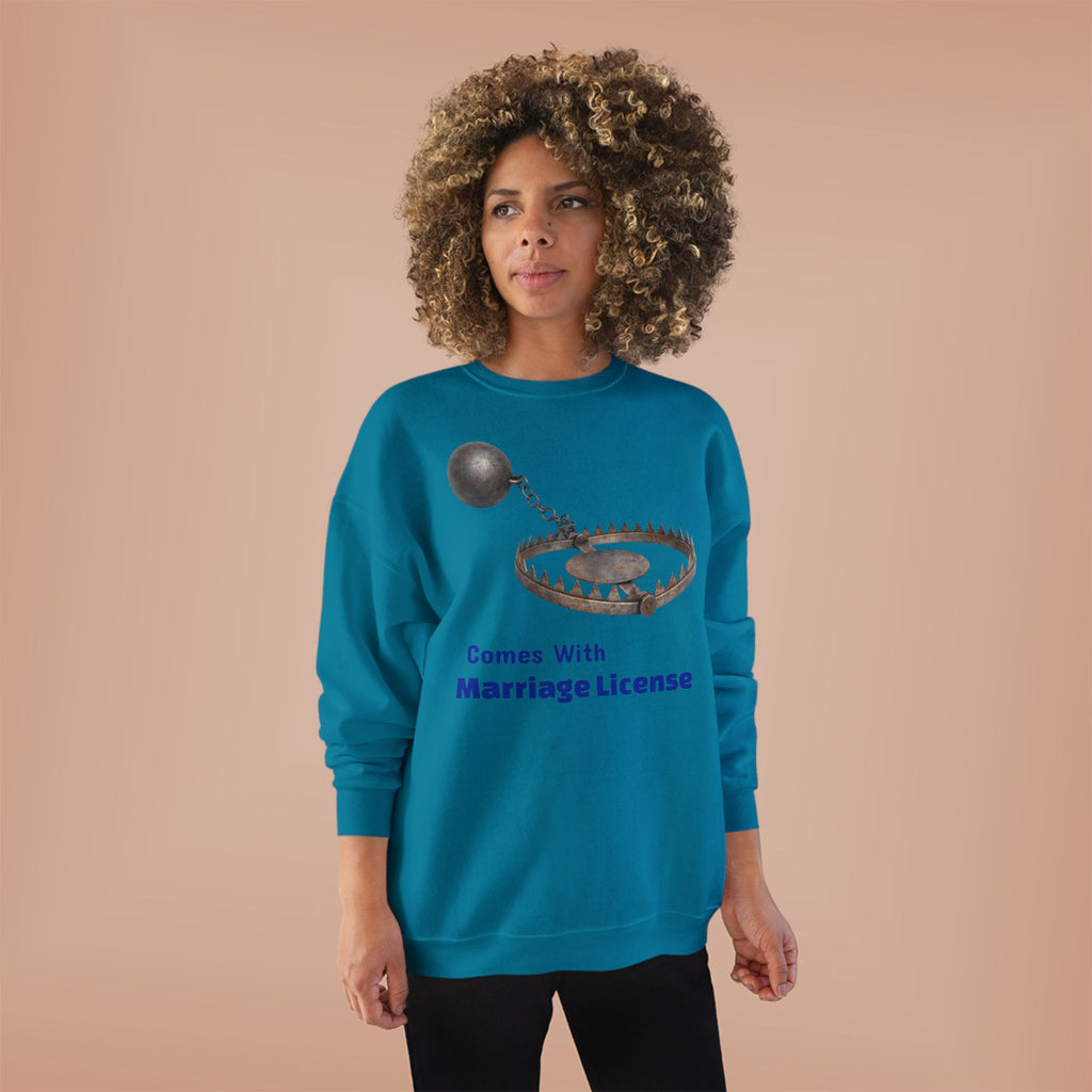 Marriage License Trap Sweatshirt — Funny Bridal Shower Crewneck