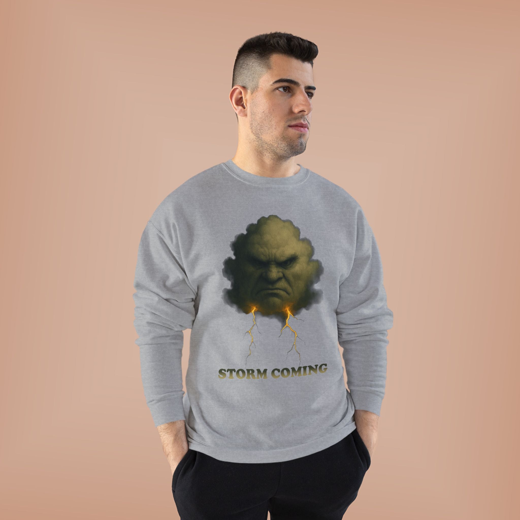 Storm Coming Sweatshirt — Angry Cloud Graphic Crewneck