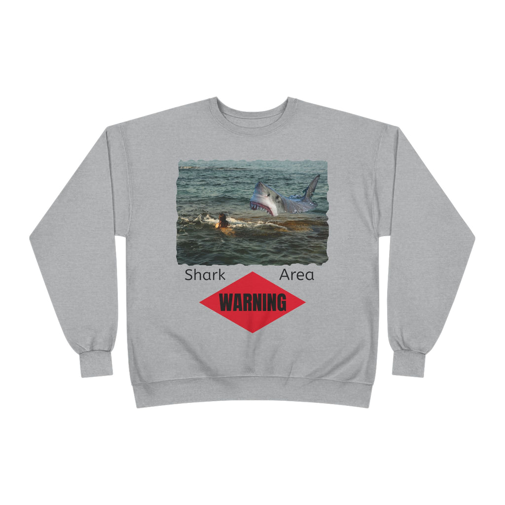 Shark Attack Warning Crewneck Sweatshirt