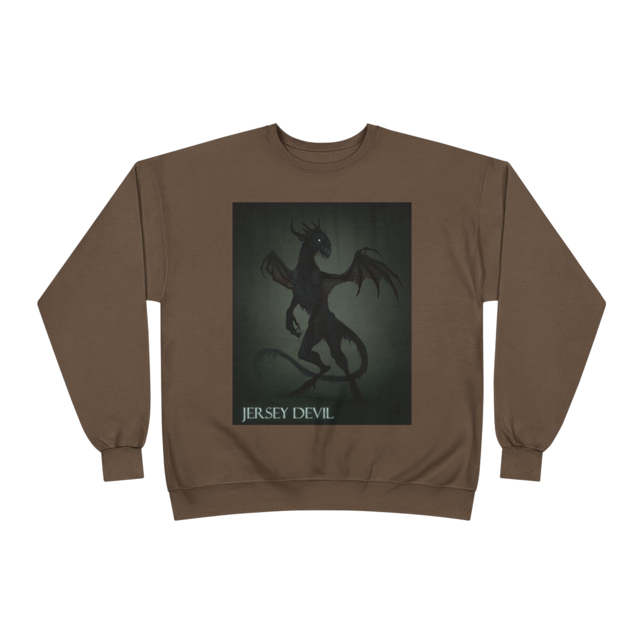Jersey Devil Crewneck Sweatshirt – Gothic Cryptid Graphic Pullover