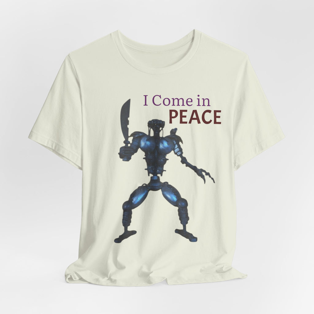 T-Shirt — I Come in Peace Robot Graphic Tee