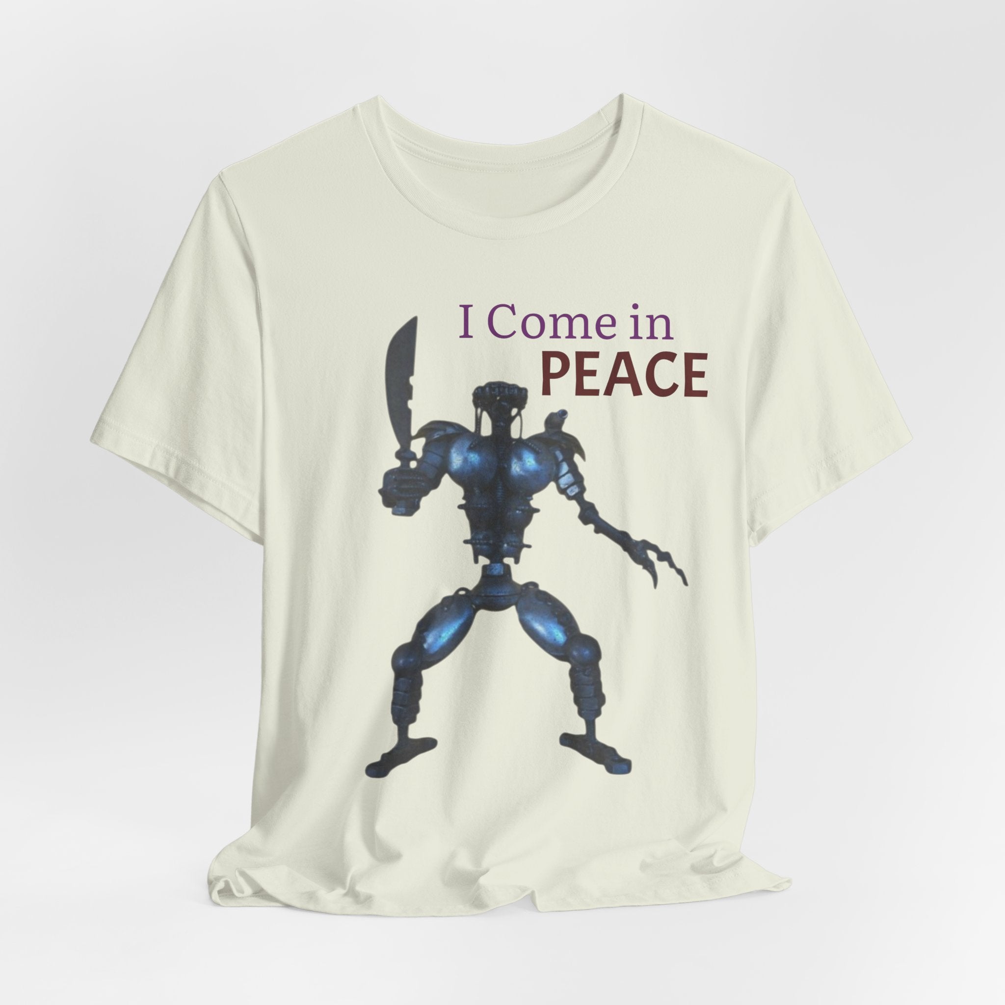 T-Shirt — I Come in Peace Robot Graphic Tee