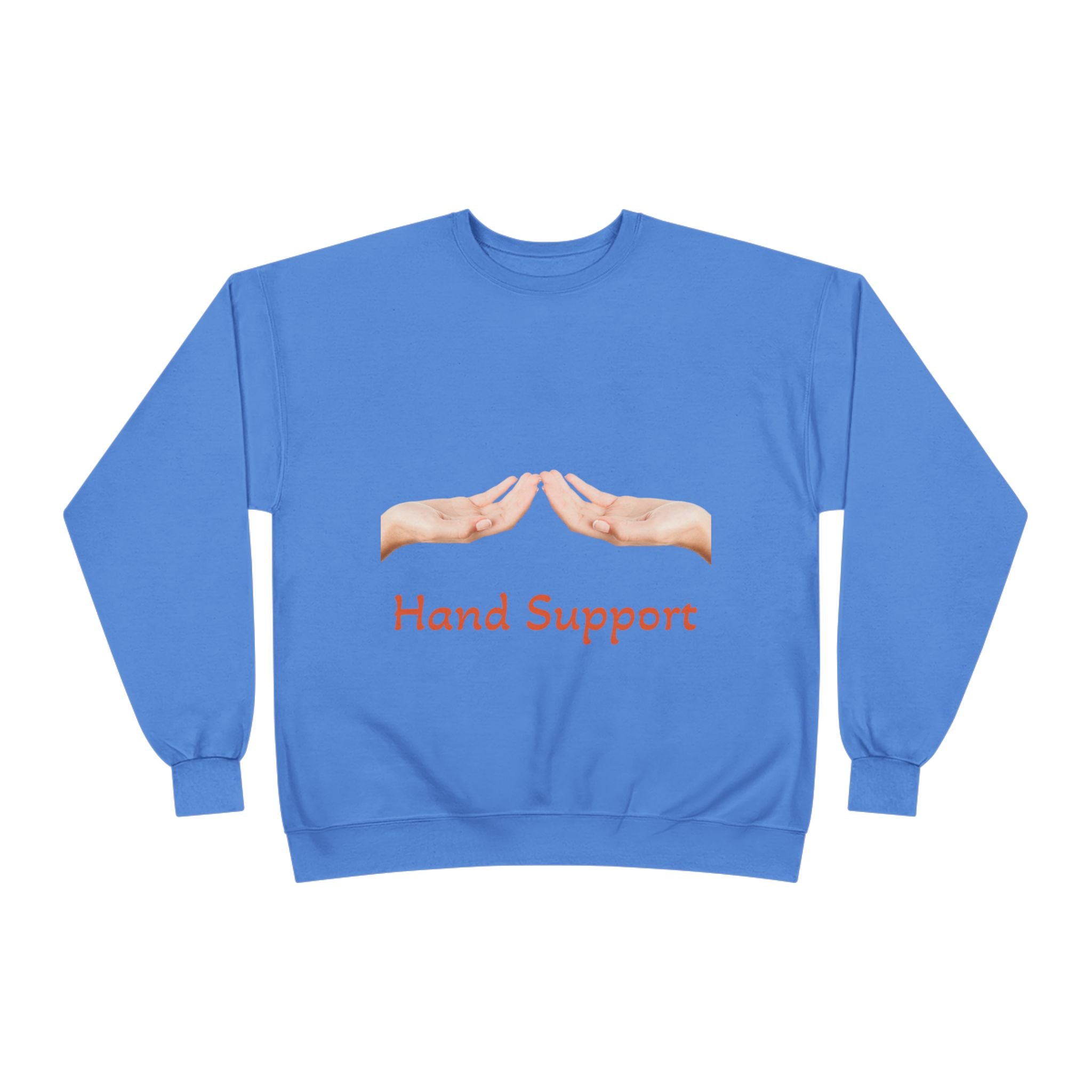 Hand Support Crewneck Sweatshirt — Comfort & Care Graphic