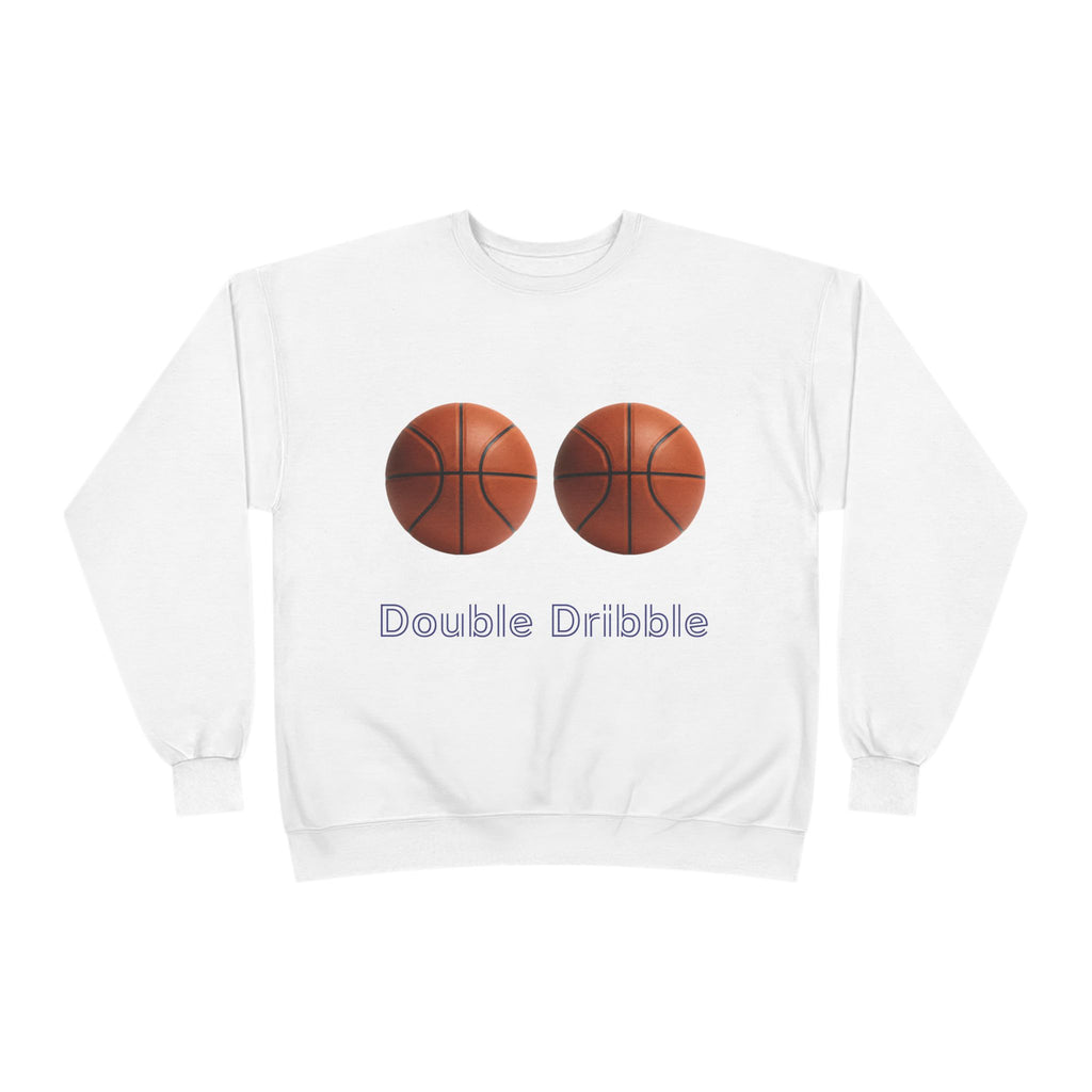 Crewneck Sweatshirt — "Double Dribble" Basketball Graphic