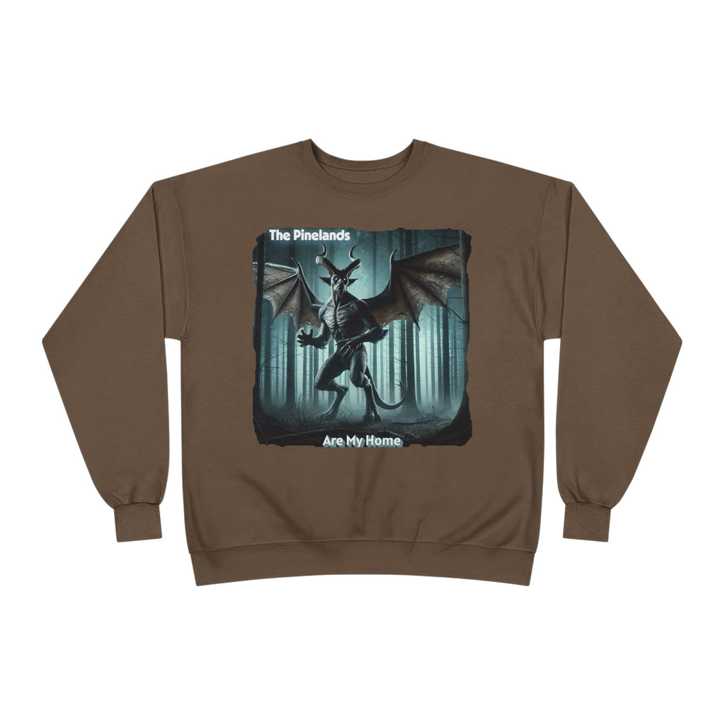 Pine Lands Dragon Crewneck Sweatshirt — "The Pinelands Are My Home" Forest Fantasy Pullover