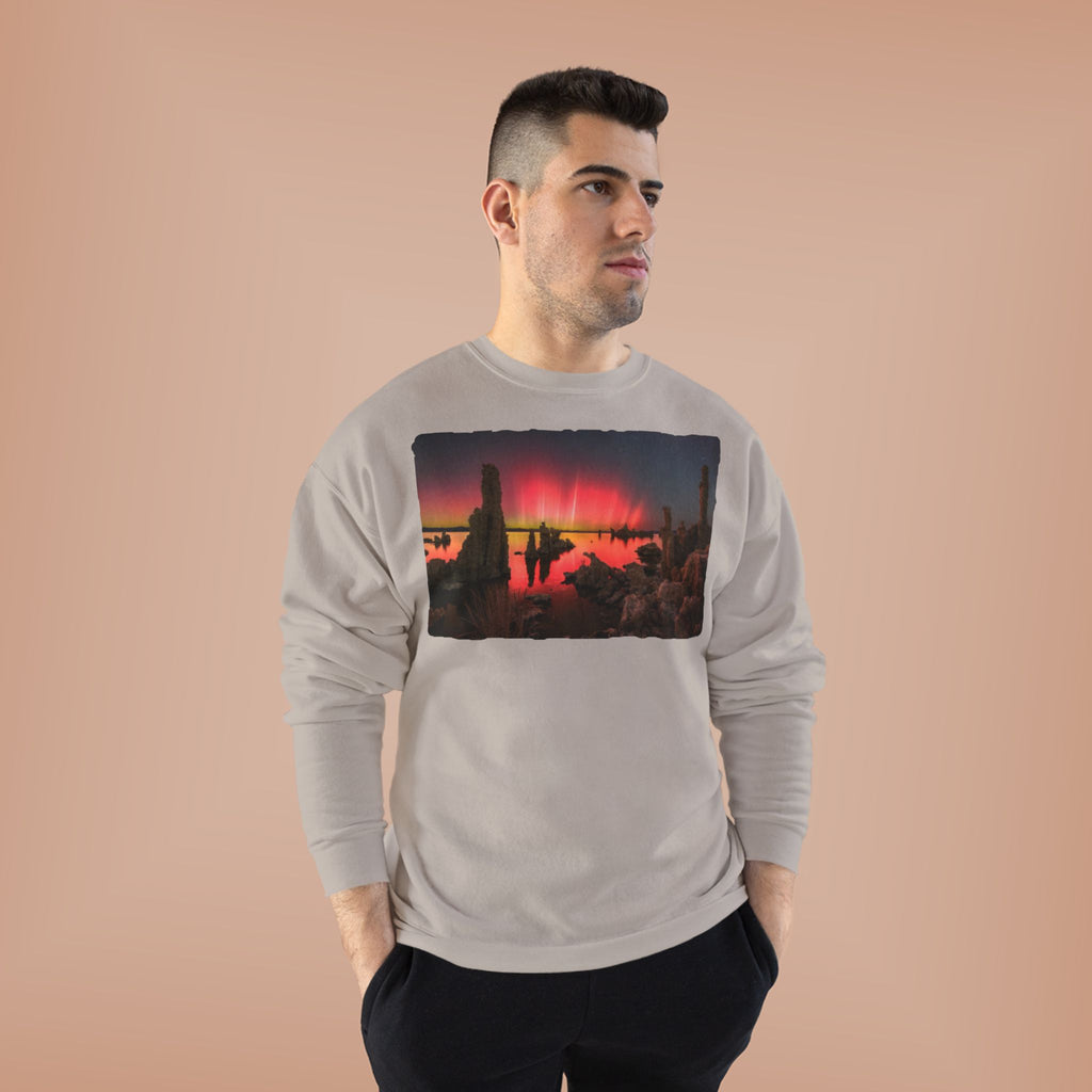 Crewneck Sweatshirt — Neon Desert Nightscape Graphic