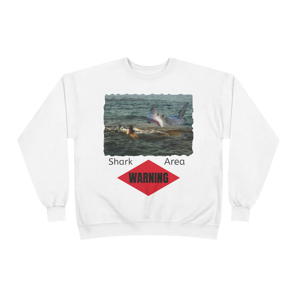 Shark Attack Warning Crewneck Sweatshirt