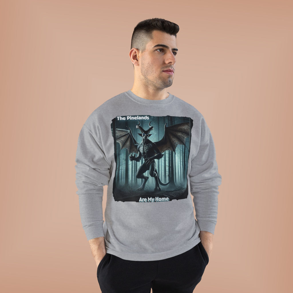 Pine Lands Dragon Crewneck Sweatshirt — "The Pinelands Are My Home" Forest Fantasy Pullover