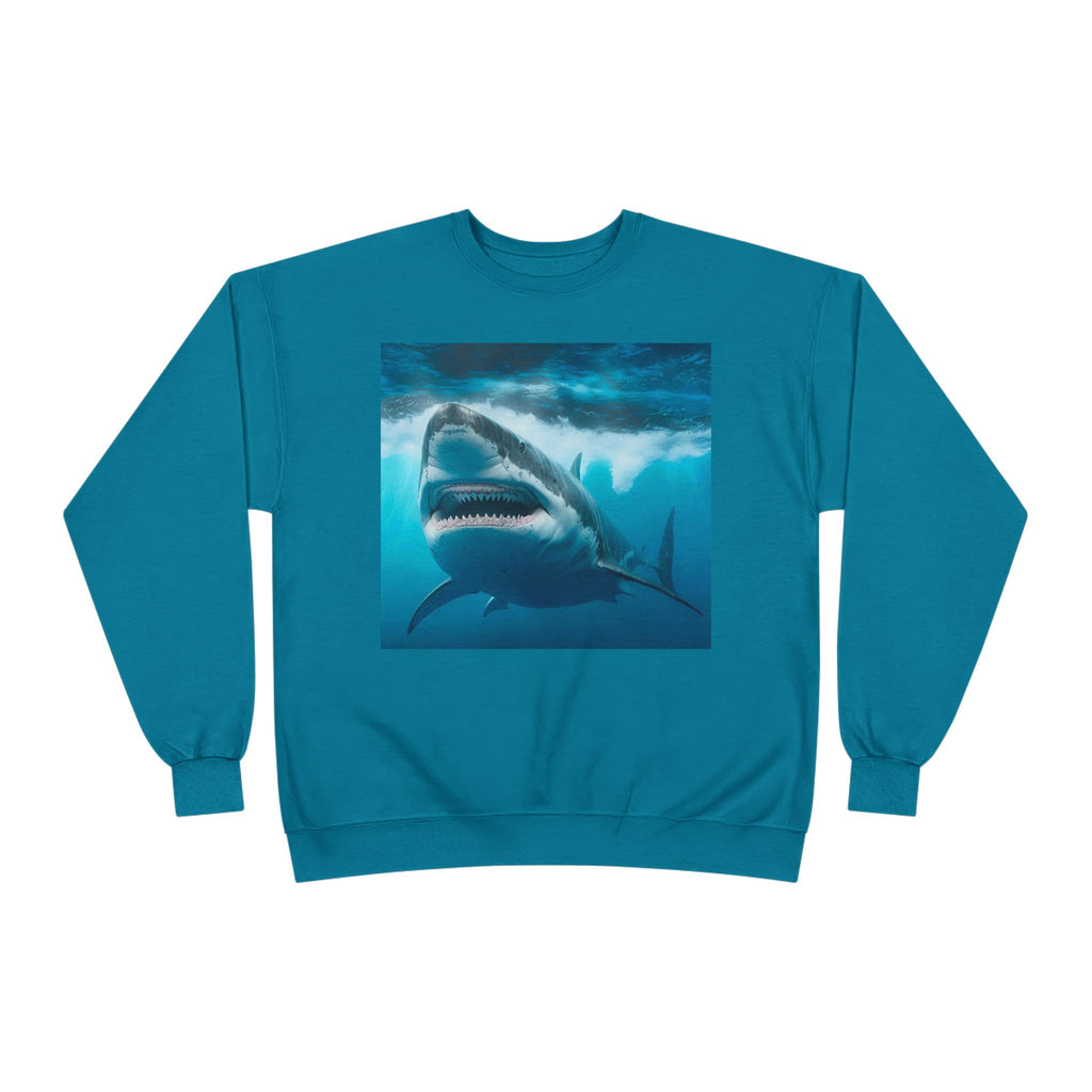 Great White Shark Graphic Sweatshirt — Ocean Predator Crewneck