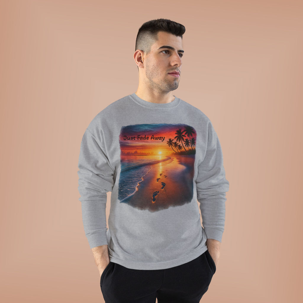 Crewneck Sweatshirt — Sunset Beach "Footprints" Graphic