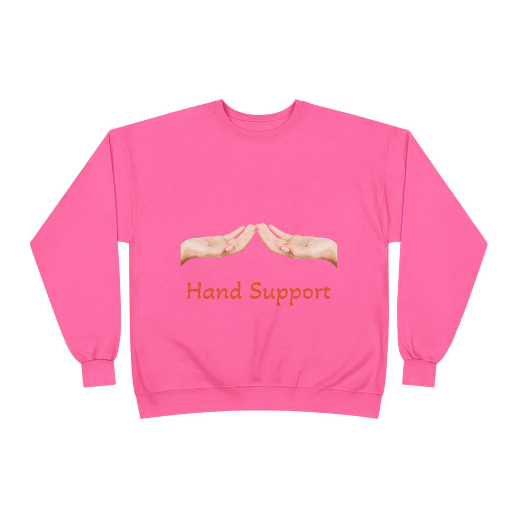Hand Support Crewneck Sweatshirt — Comfort & Care Graphic