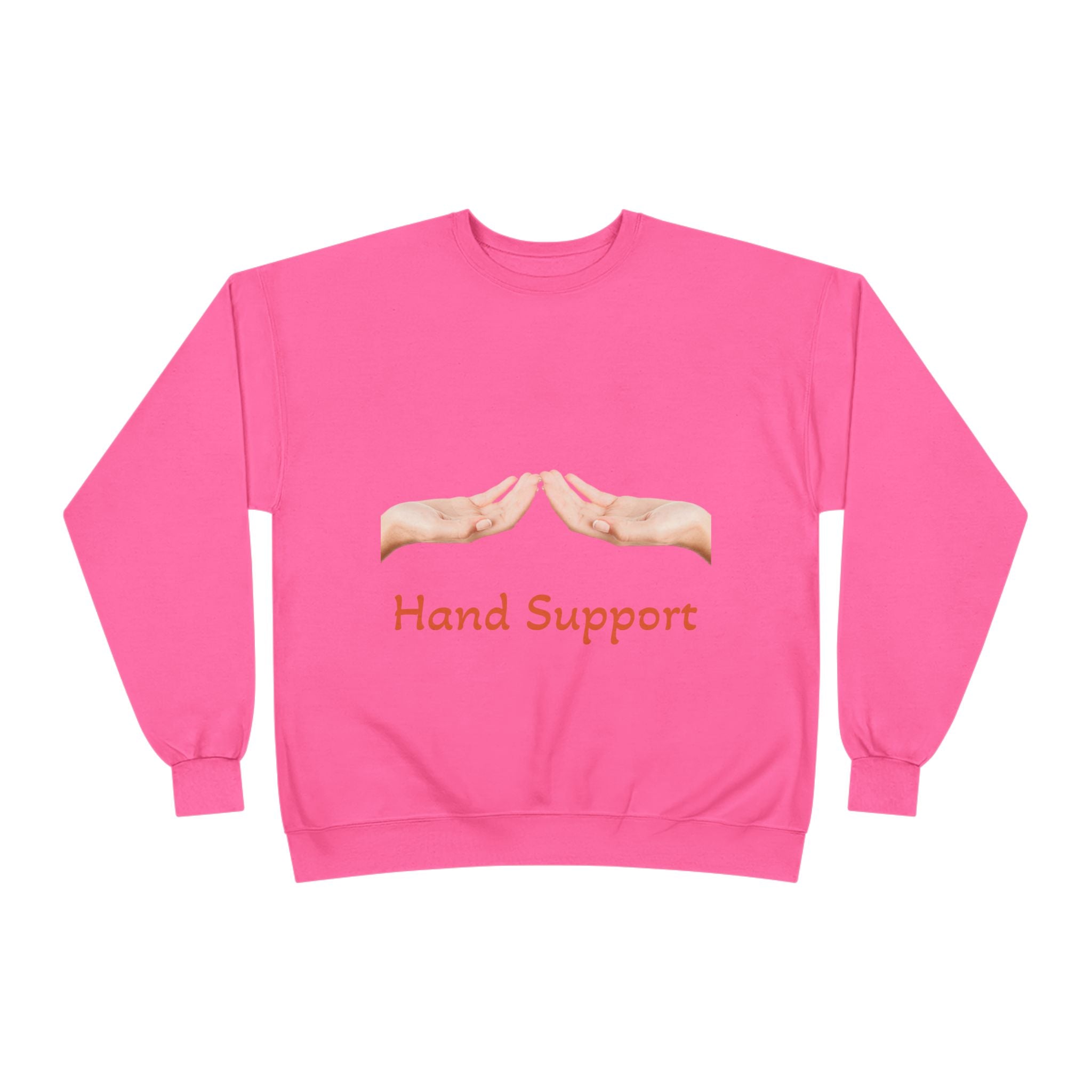 Hand Support Crewneck Sweatshirt — Comfort & Care Graphic