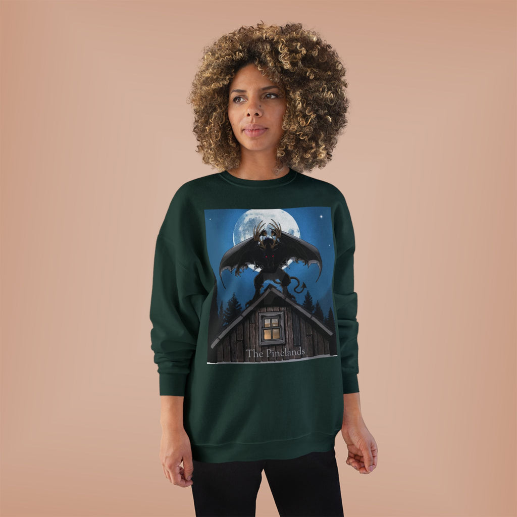 Werewolf Moon Crewneck Sweatshirt — Night Forest Horror Graphic