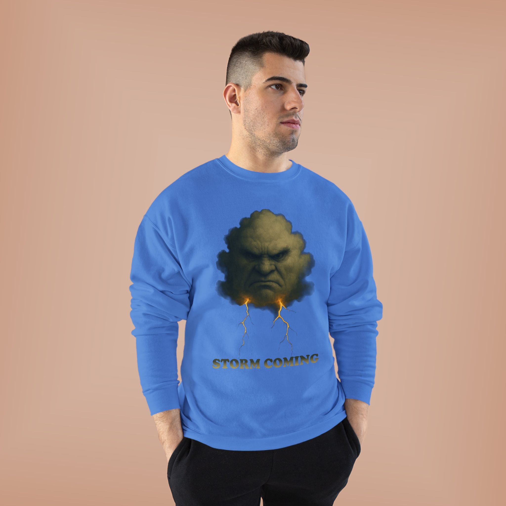 Storm Coming Sweatshirt — Angry Cloud Graphic Crewneck