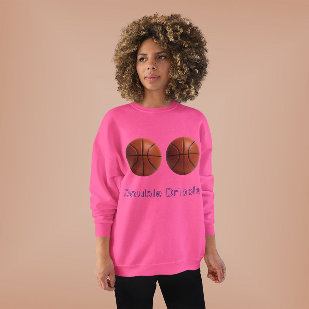 Crewneck Sweatshirt — "Double Dribble" Basketball Graphic