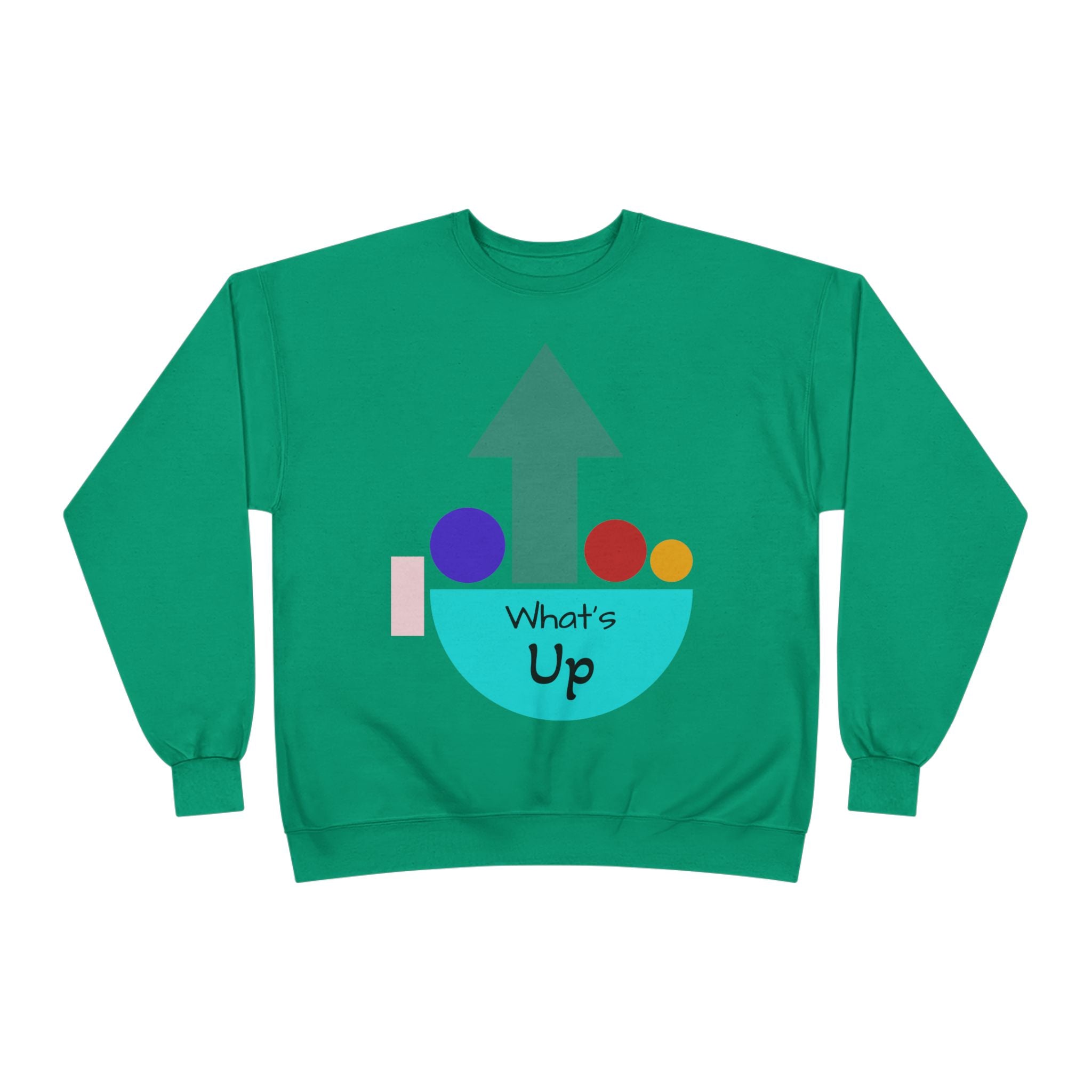 What's Up Arrow Crewneck Sweatshirt — Playful Graphic Pullover