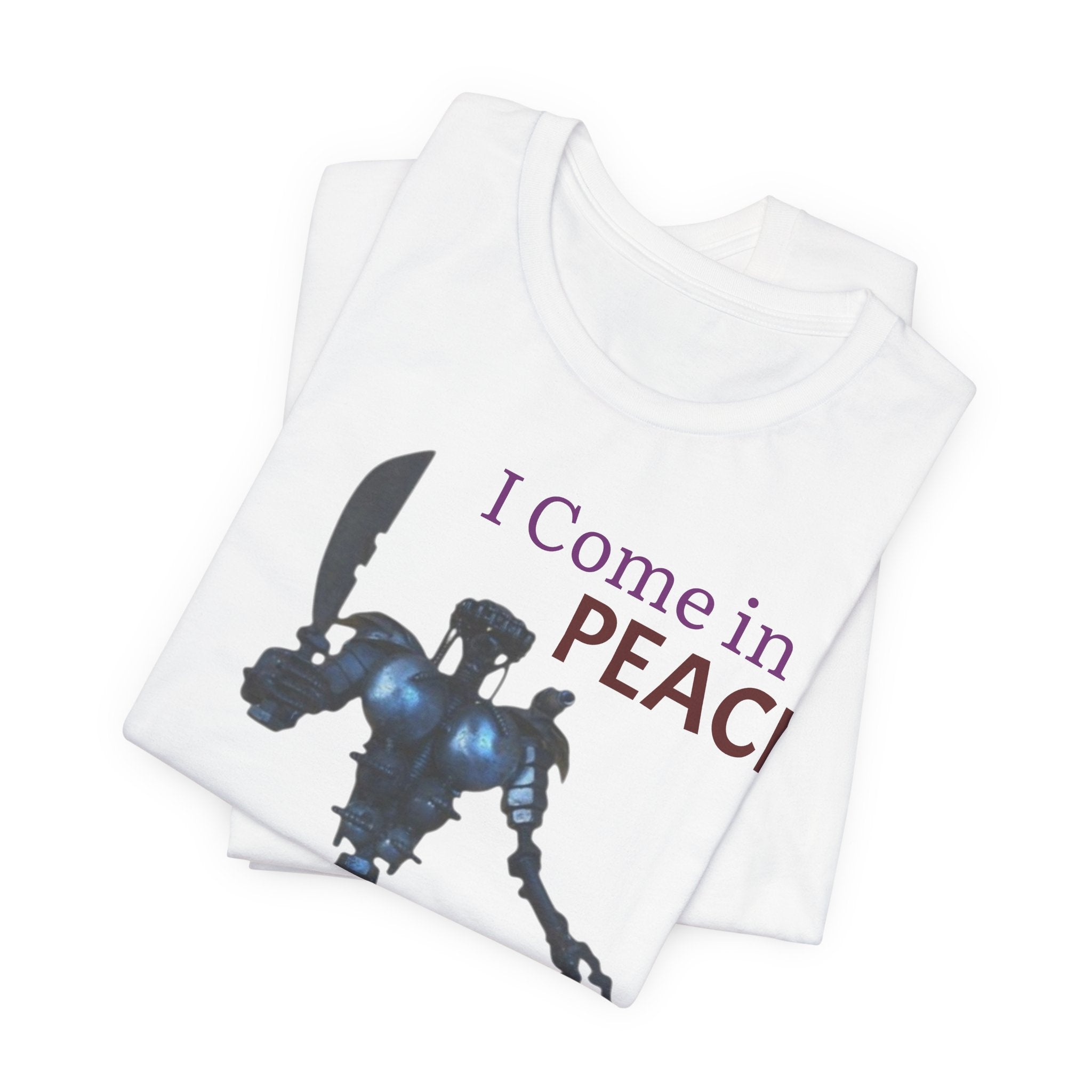 T-Shirt — I Come in Peace Robot Graphic Tee