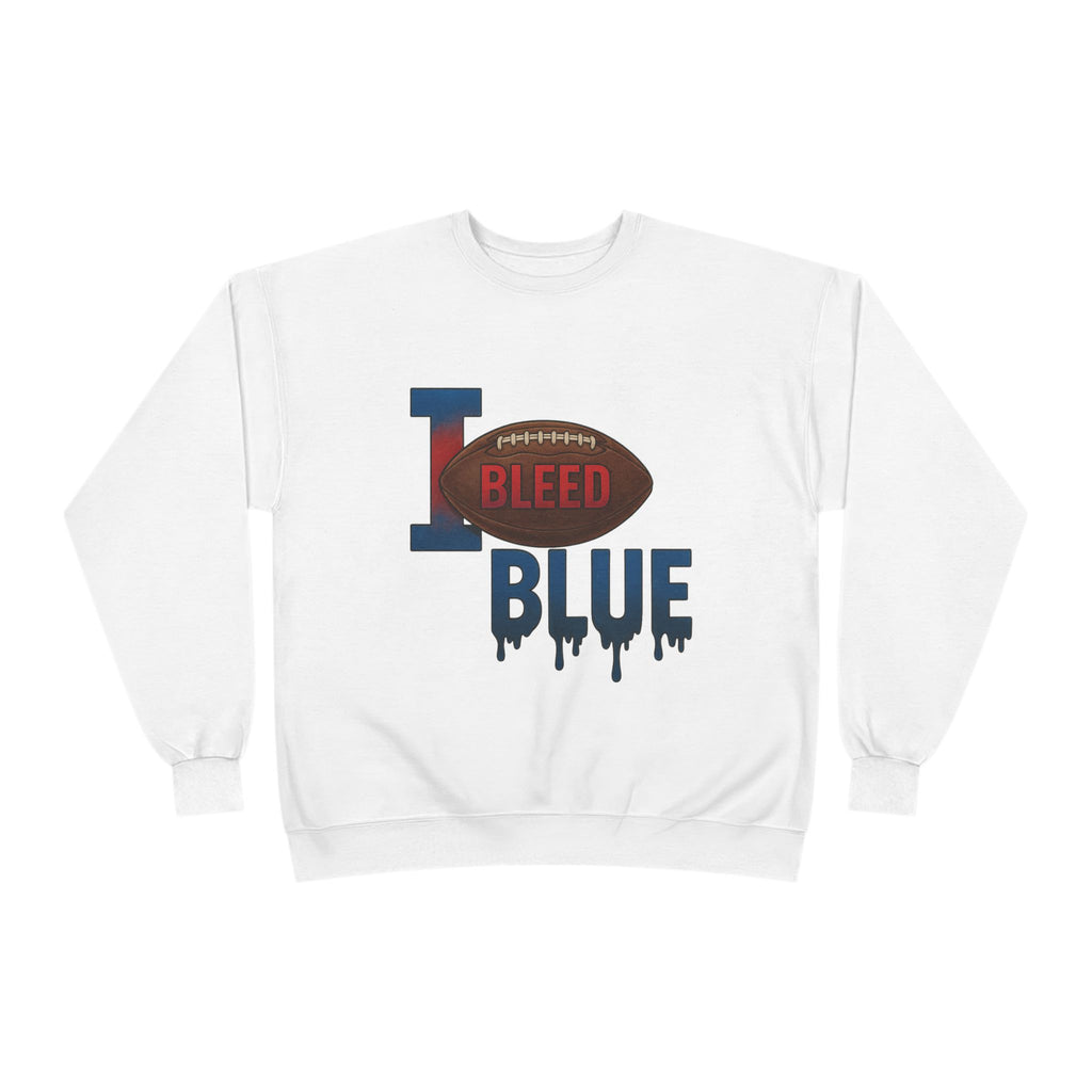 I Bleed Blue Football Crewneck Sweatshirt