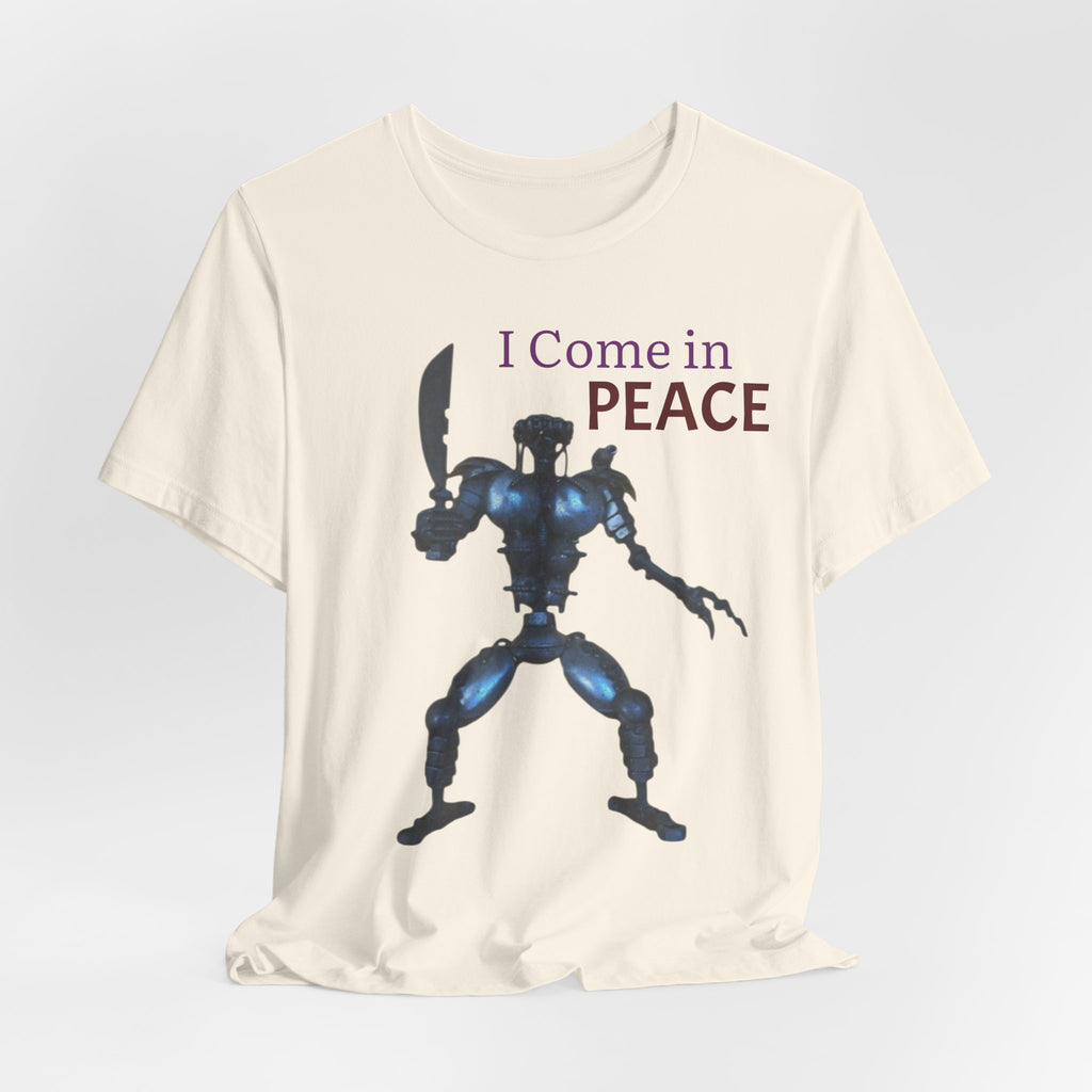 T-Shirt — I Come in Peace Robot Graphic Tee