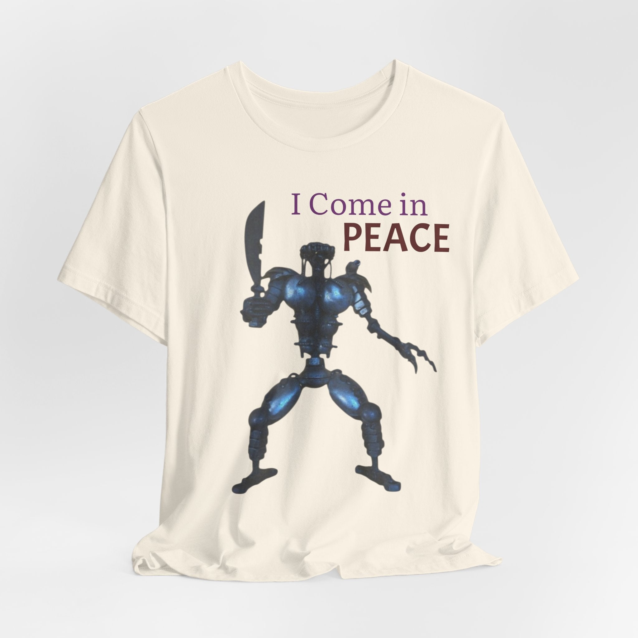 T-Shirt — I Come in Peace Robot Graphic Tee