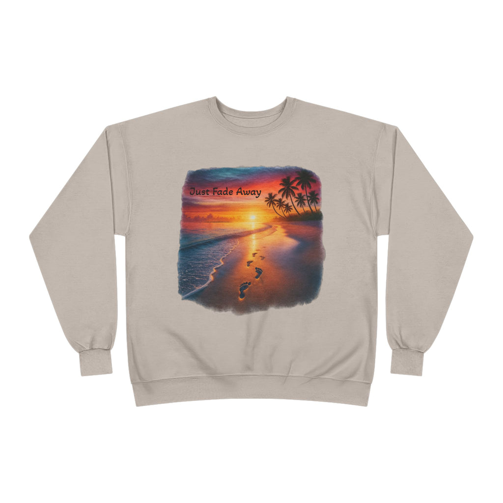 Crewneck Sweatshirt — Sunset Beach "Footprints" Graphic