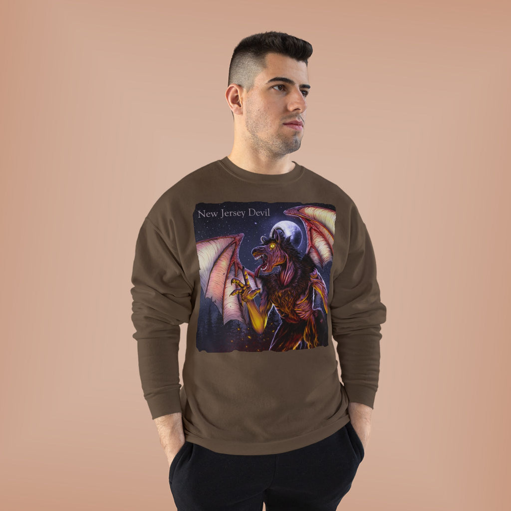 Dragon Graphic Sweatshirt — "New Jersey Dad" Fantasy Winged Creature Crewneck