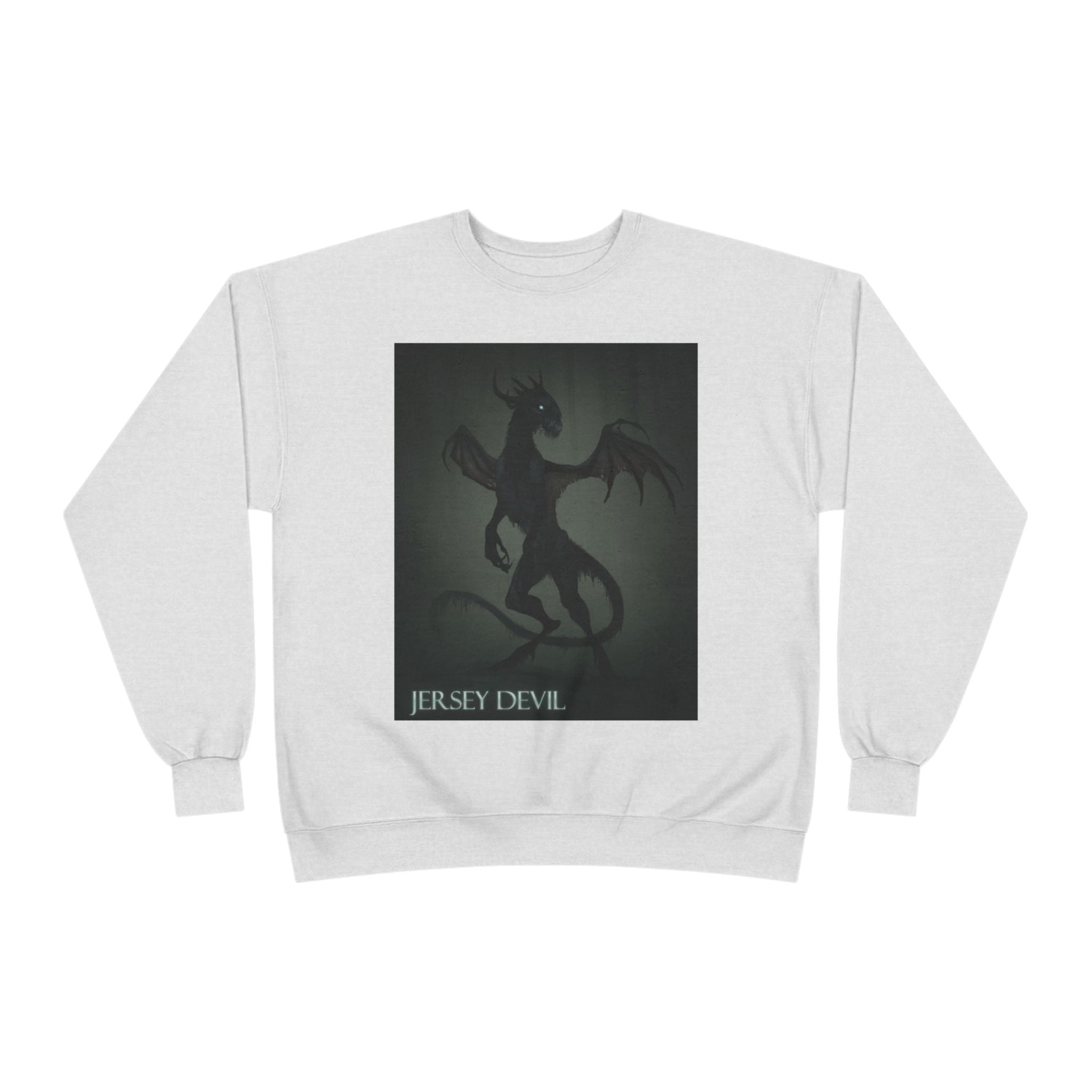 Jersey Devil Crewneck Sweatshirt – Gothic Cryptid Graphic Pullover