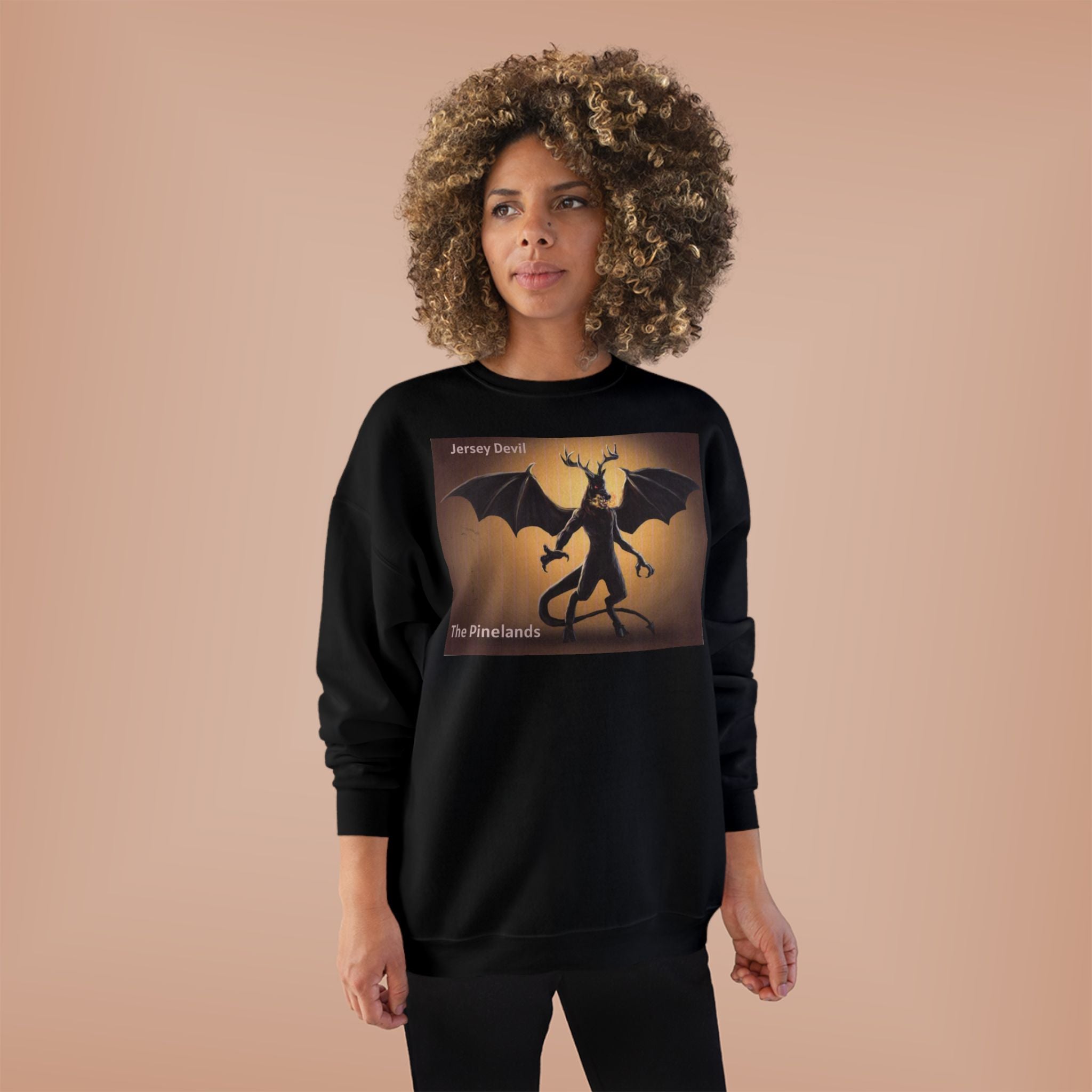Devil Dragon Crewneck Sweatshirt – "The Firelands" Gothic Fantasy Graphic