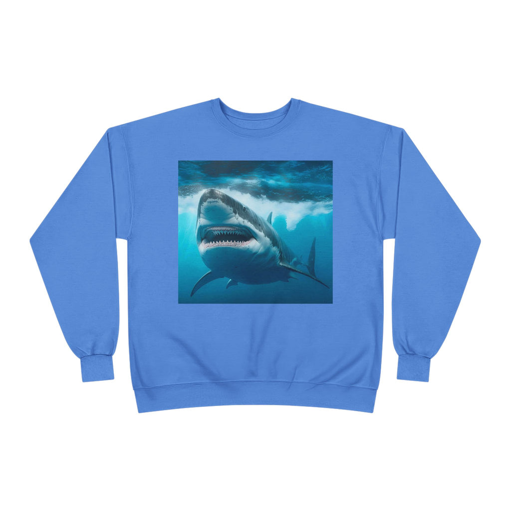 Great White Shark Graphic Sweatshirt — Ocean Predator Crewneck