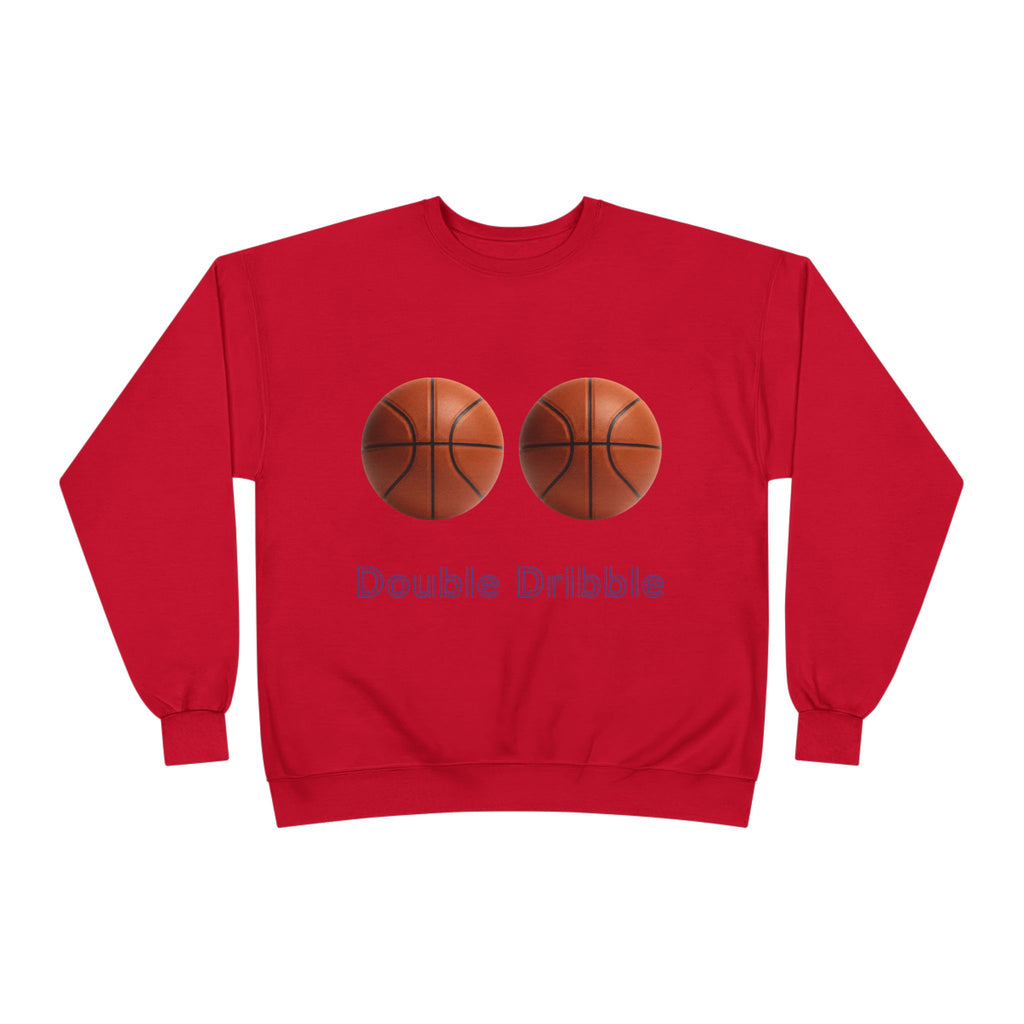 Crewneck Sweatshirt — "Double Dribble" Basketball Graphic