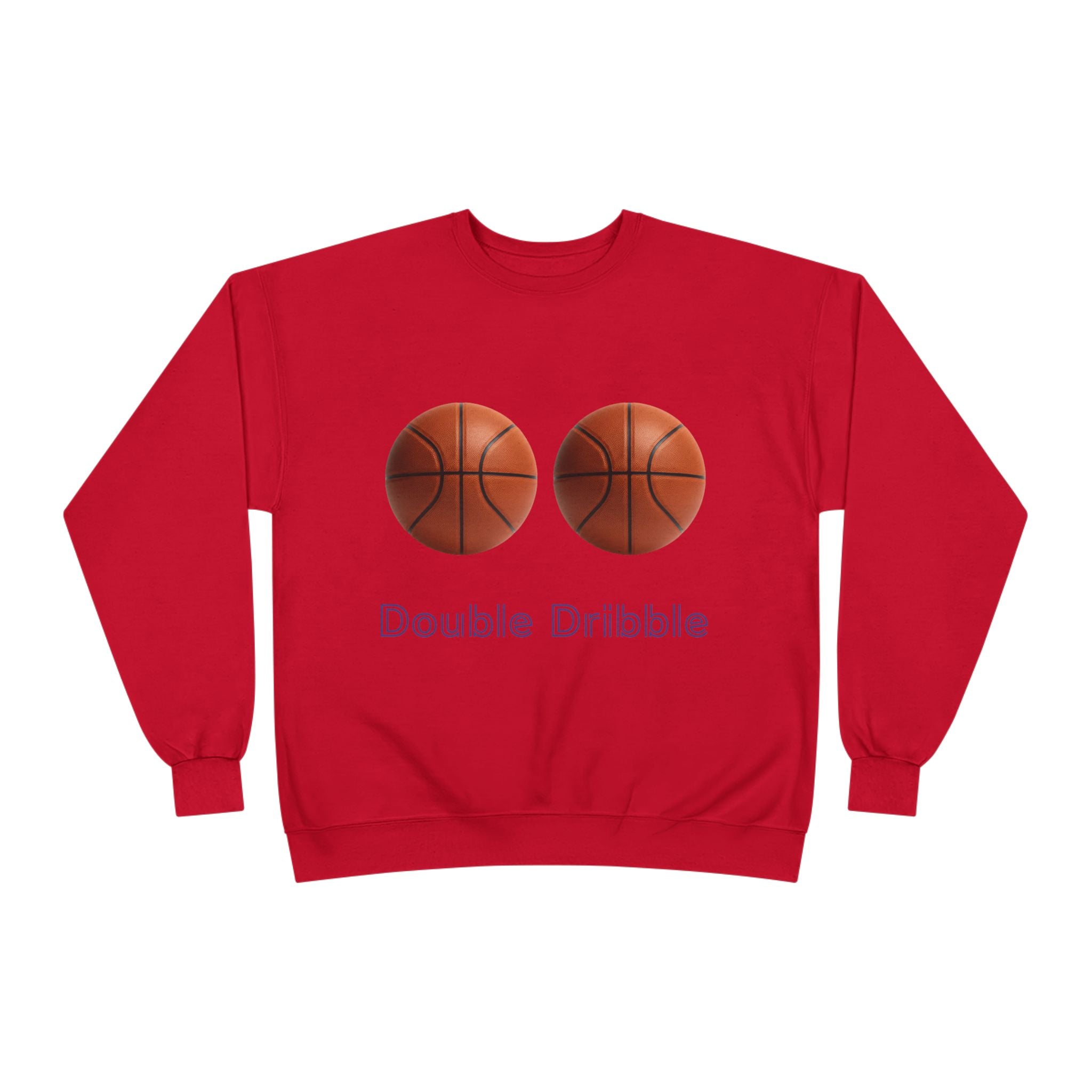 Crewneck Sweatshirt — "Double Dribble" Basketball Graphic