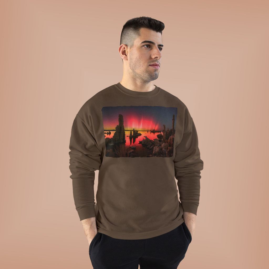 Crewneck Sweatshirt — Neon Desert Nightscape Graphic