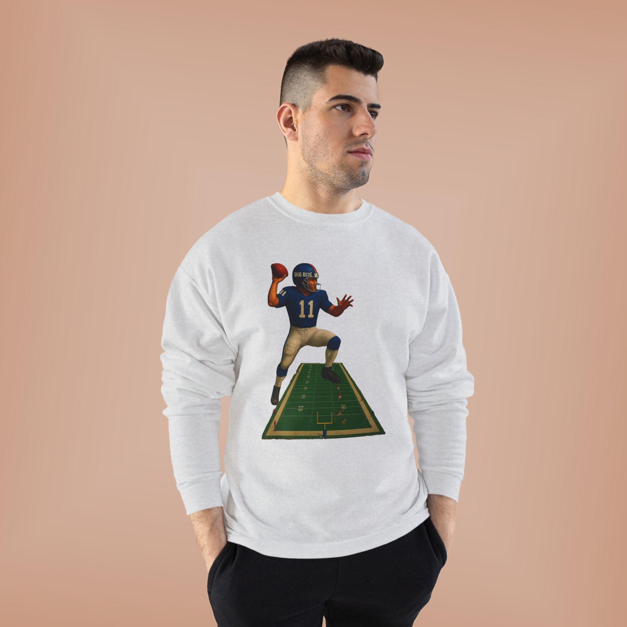 Football Quarterback Graphic Crewneck Sweatshirt