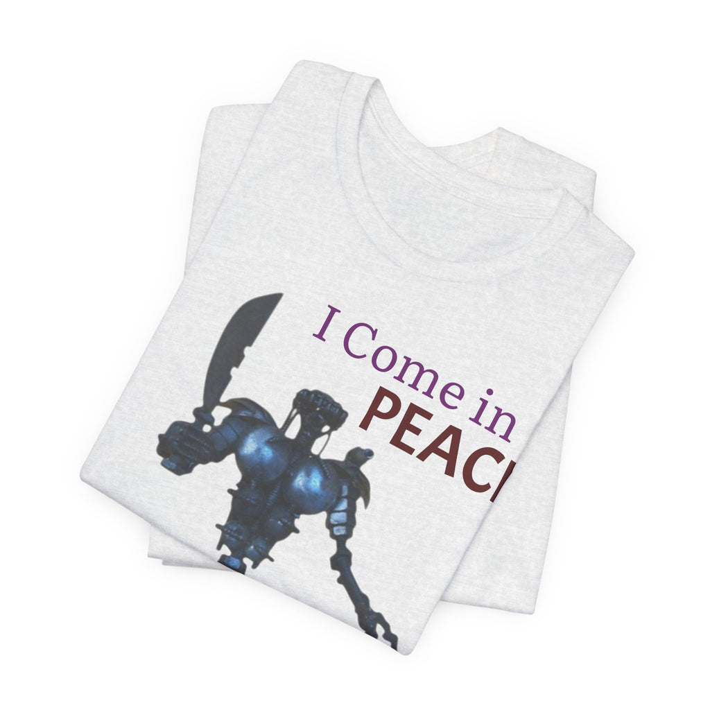 T-Shirt — I Come in Peace Robot Graphic Tee