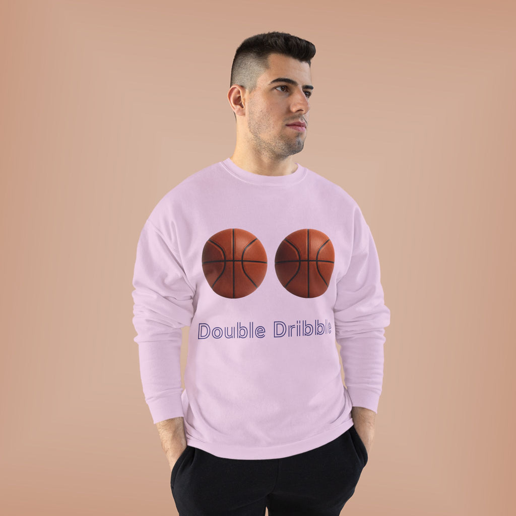 Crewneck Sweatshirt — "Double Dribble" Basketball Graphic