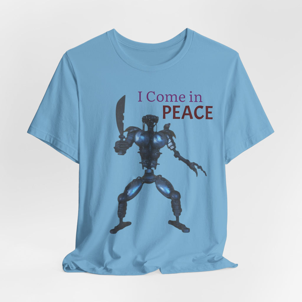 T-Shirt — I Come in Peace Robot Graphic Tee
