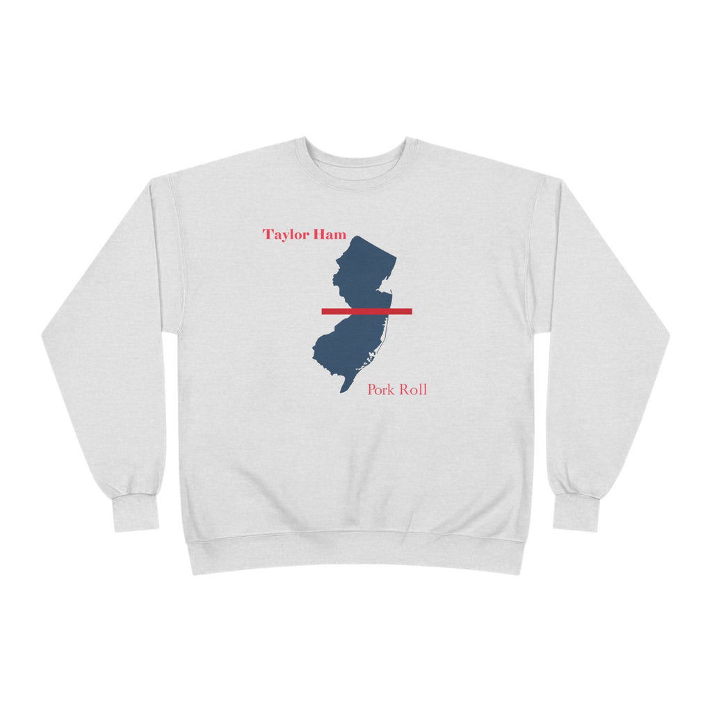New Jersey State Crewneck Sweatshirt – Taylor Ham / Pork Roll Map Design