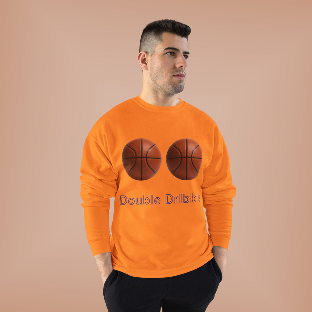Crewneck Sweatshirt — "Double Dribble" Basketball Graphic